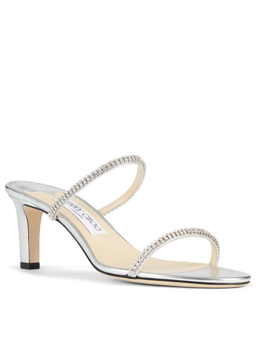 jimmy choo women's brea 65 high heel crystal strap sandals