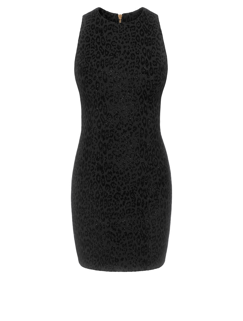 balmain leopard dress