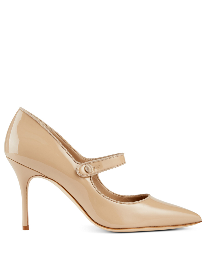 MANOLO BLAHNIK Campaine Patent Mary Jane Pumps Holt Renfrew Canada
