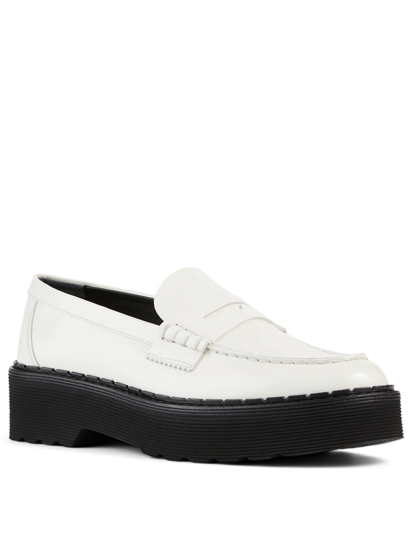 TOD'S Mocassino Patent Leather Platform Loafers | Holt Renfrew Canada