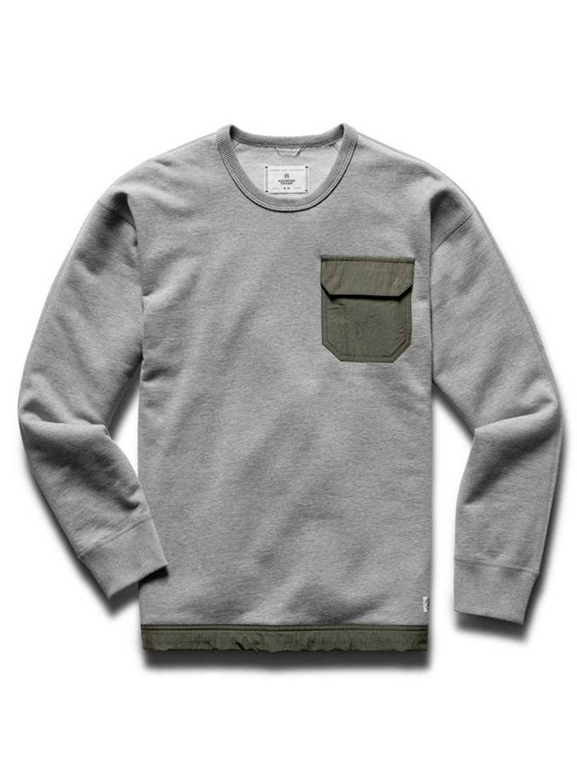 REIGNING CHAMP Cotton Sweatshirt With Nylon Pocket | Holt Renfrew 