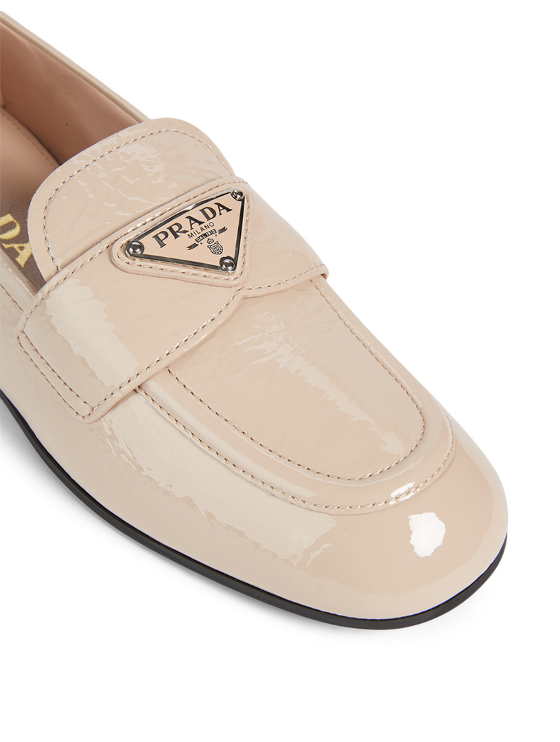 prada patent leather driving loafers