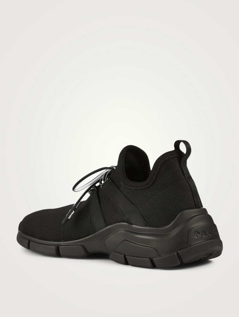 prada knit logo sneakers