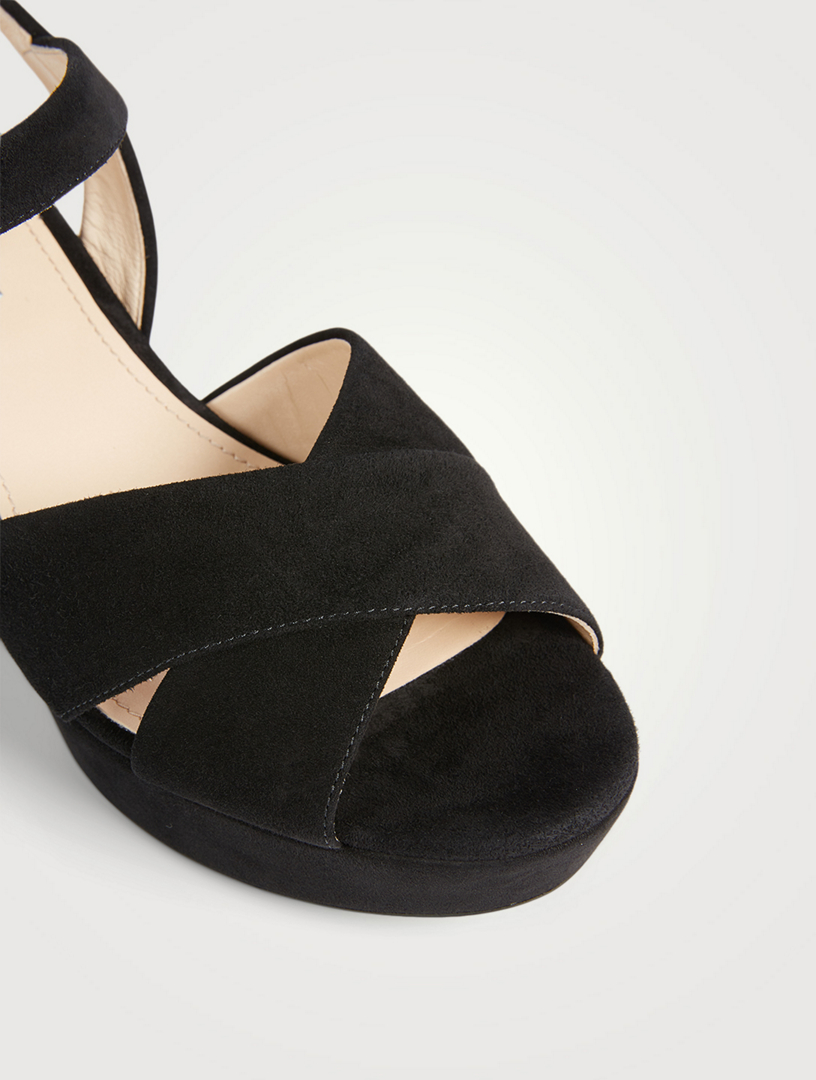 prada black platform sandals
