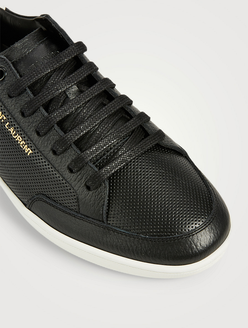 saint laurent perforated leather sneakers