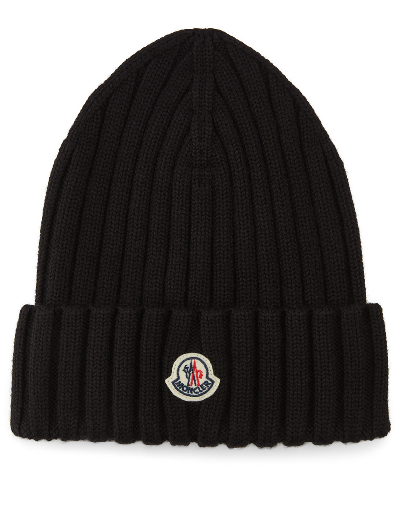 MONCLER Ribbed Wool Toque With Logo | Holt Renfrew Canada