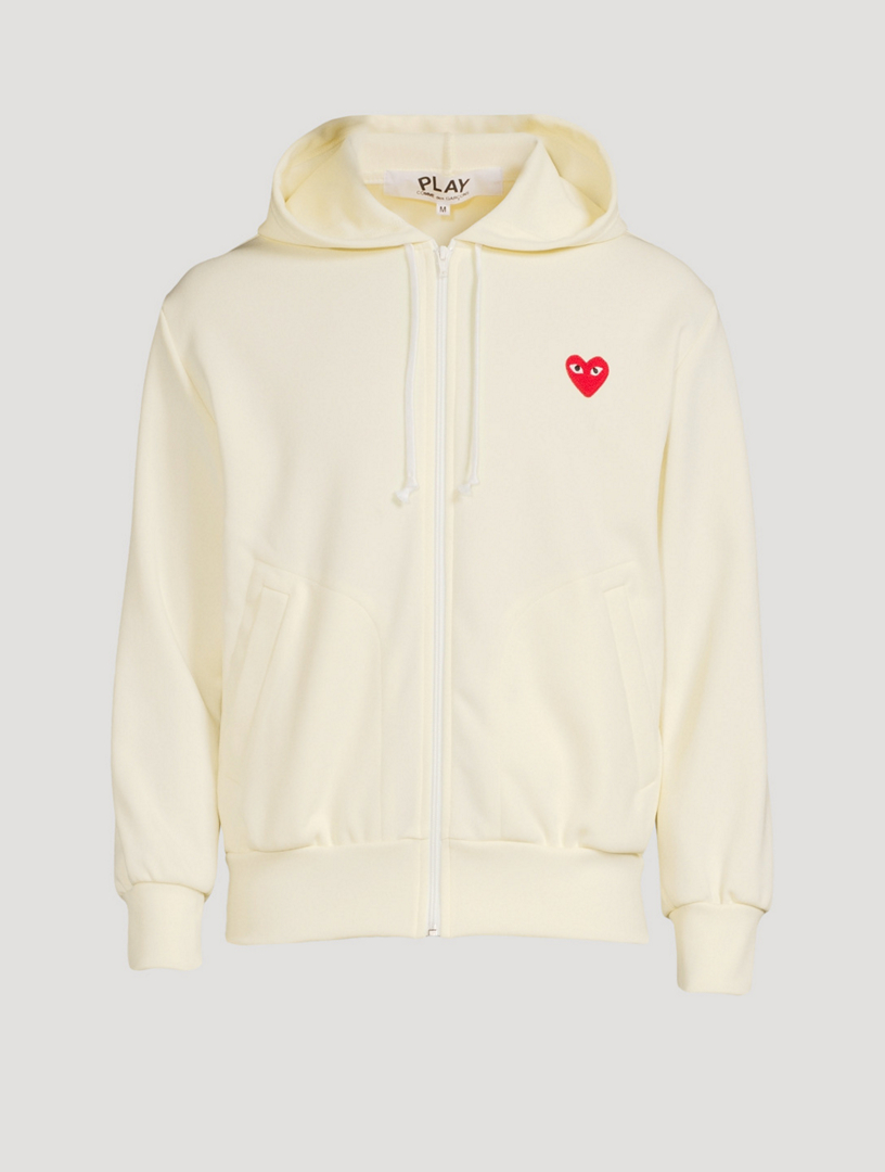 COMME DES GARÇONS PLAY Heart Zip-Up Hoodie | Holt Renfrew Canada