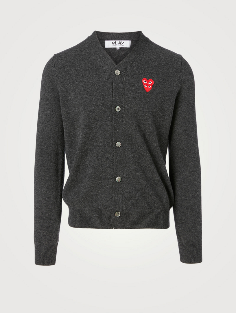 cdg cardigan grey