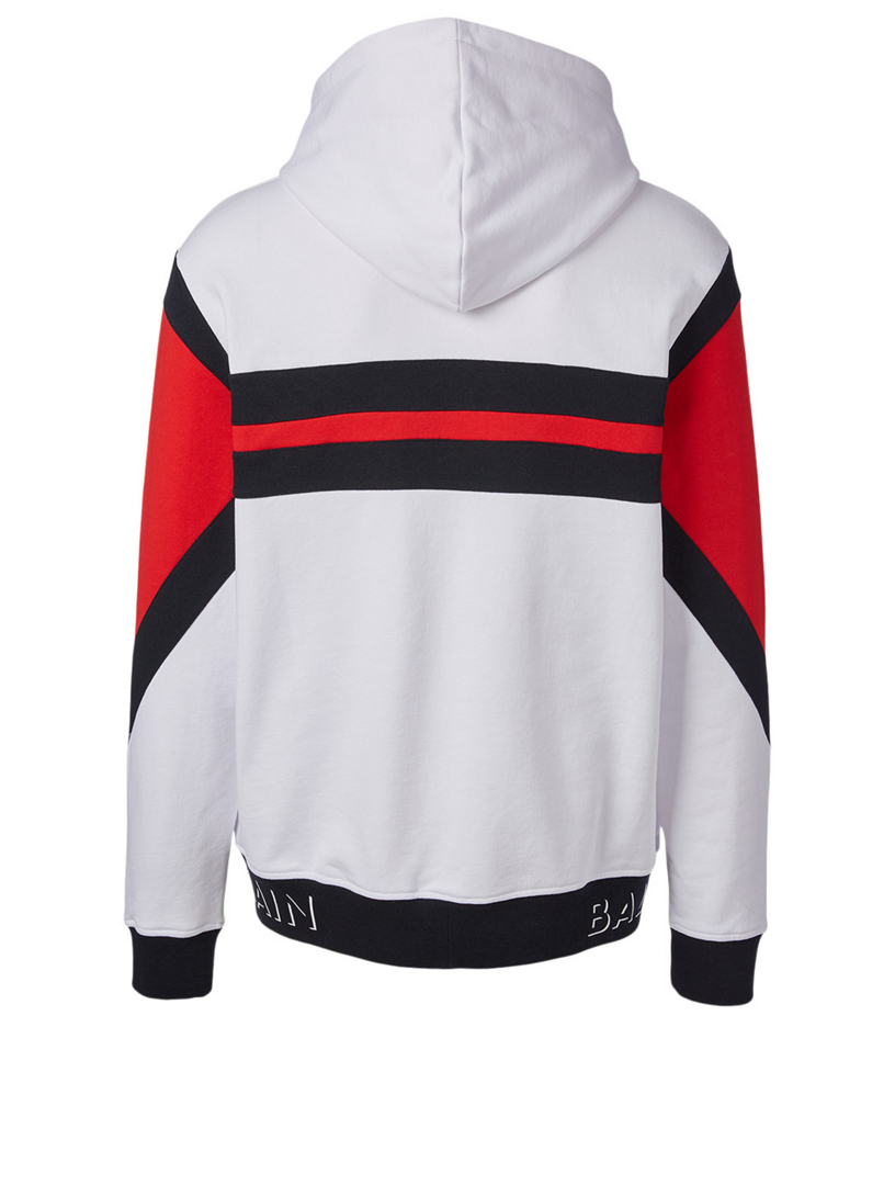 BALMAIN Cotton Colourblock Hoodie | Holt Renfrew Canada