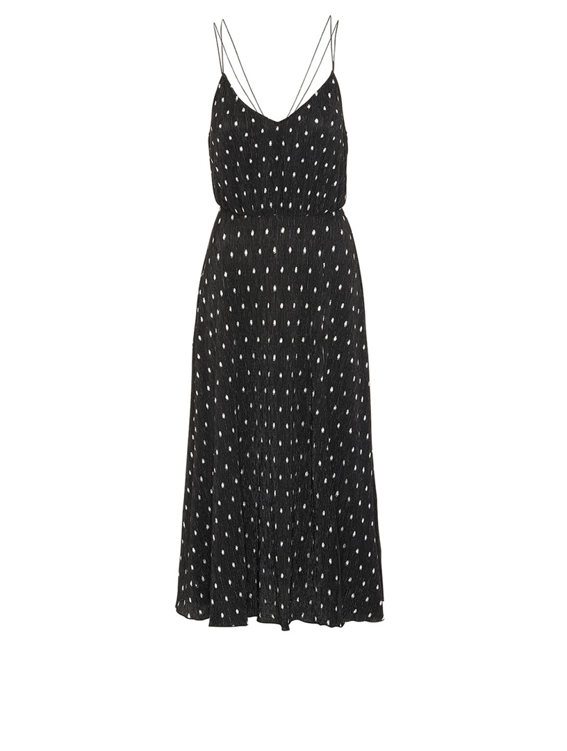 ROTATE BIRGER CHRISTENSEN Ofelia Midi Dress In Polka Dot Print | Holt ...