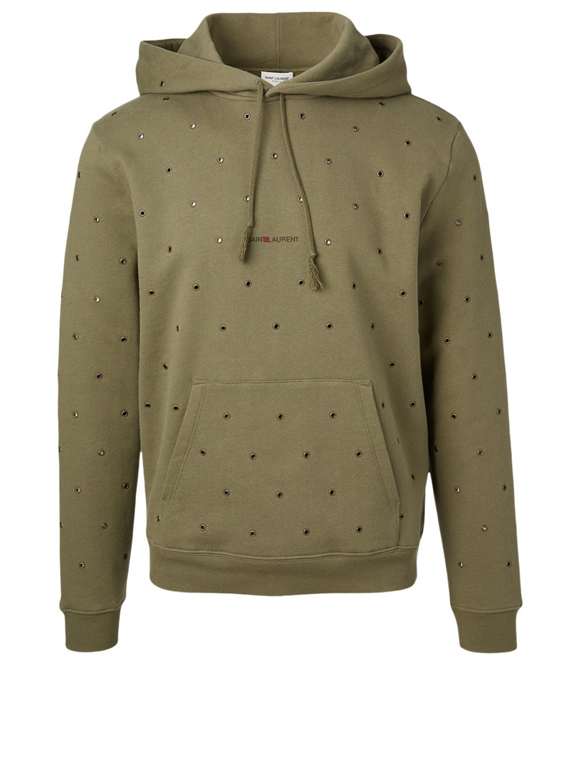 saint laurent green hoodie