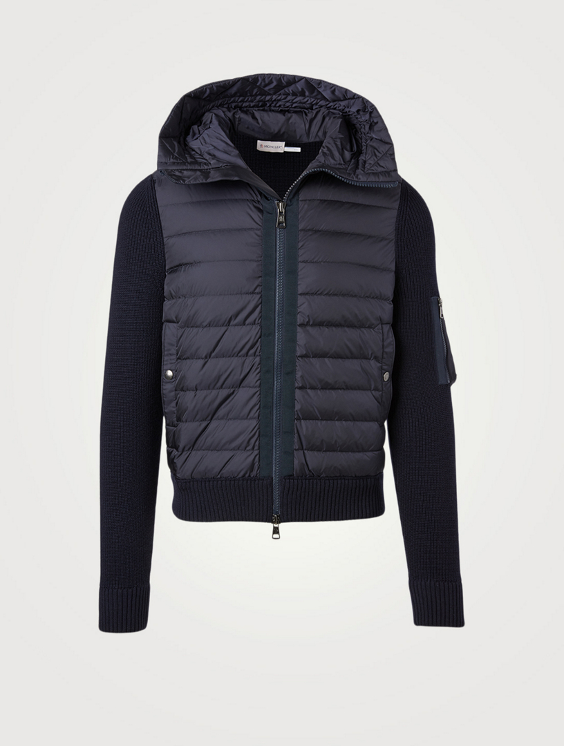 moncler padded front cardigan