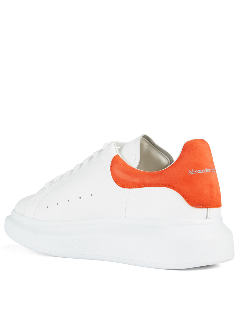 orange alexander mcqueen sneakers