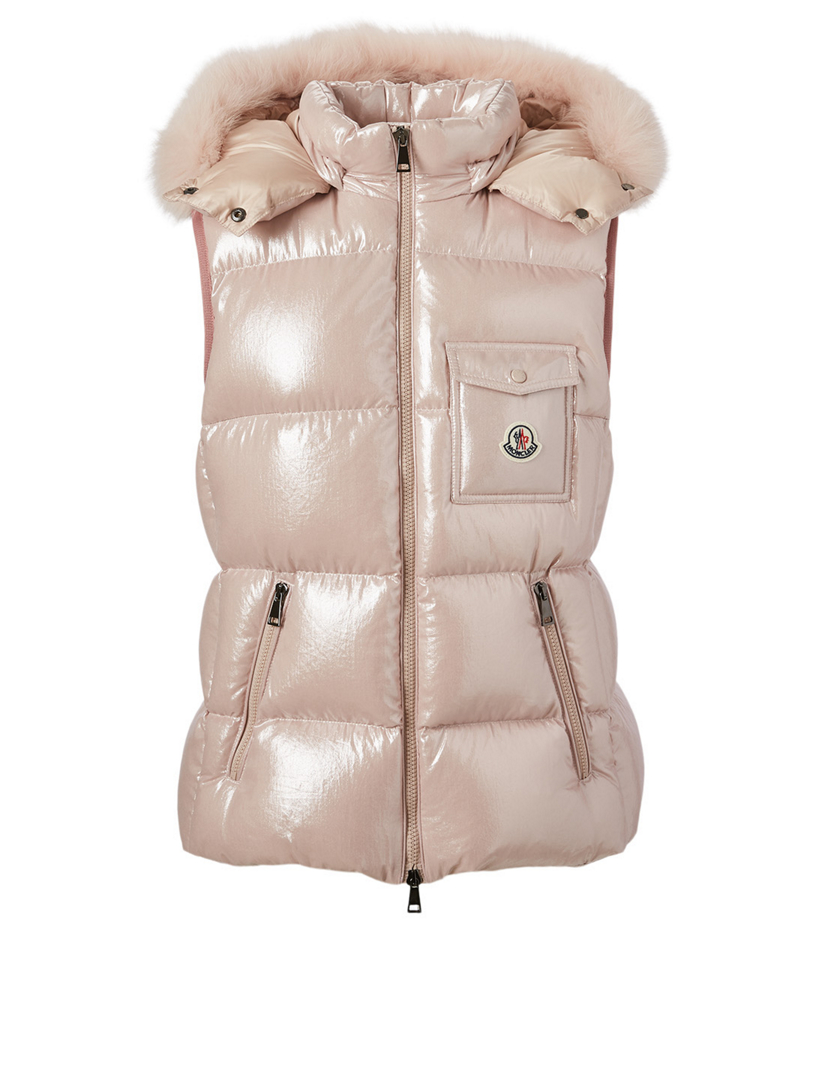 moncler fur vest