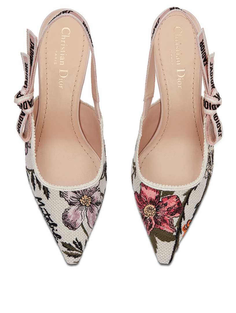 dior floral slingback