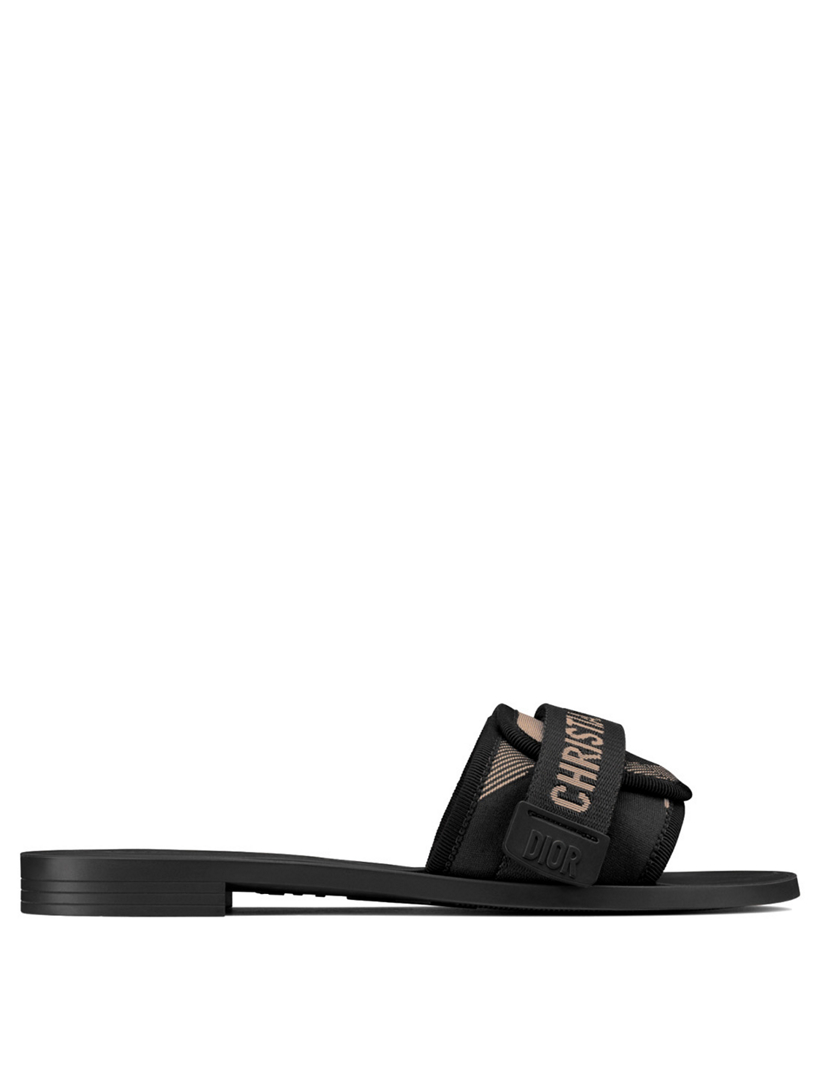 dior slides black and gold