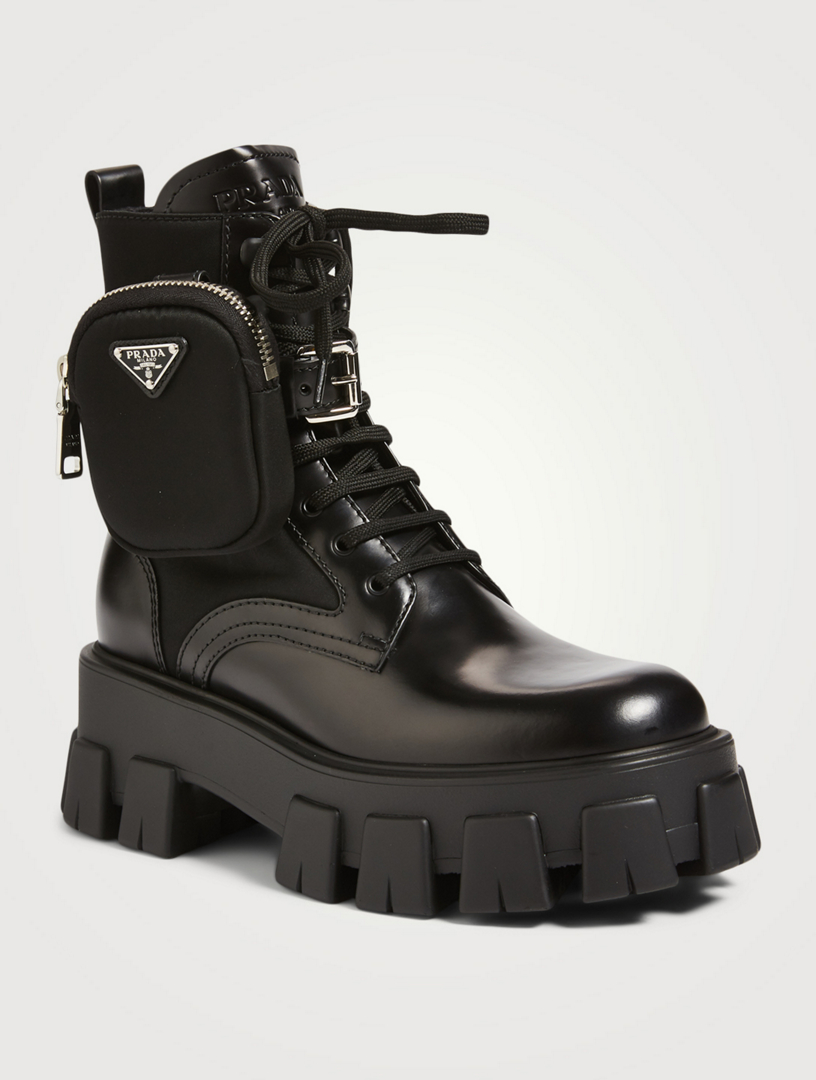 prada combat boots women's