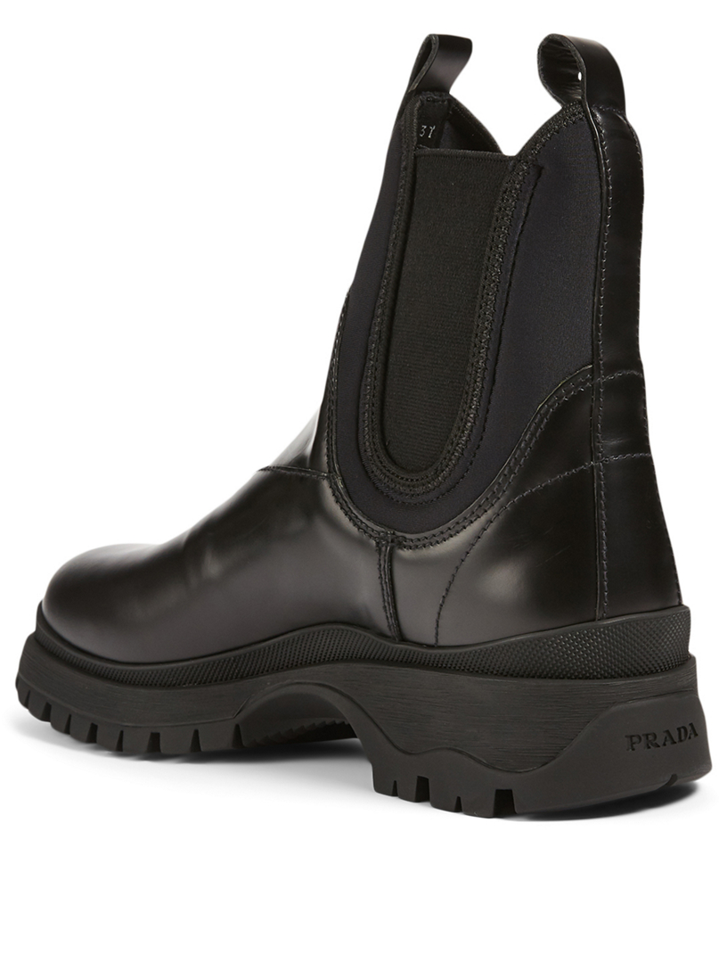 PRADA Leather And Neoprene Chelsea Boots | Holt Renfrew Canada