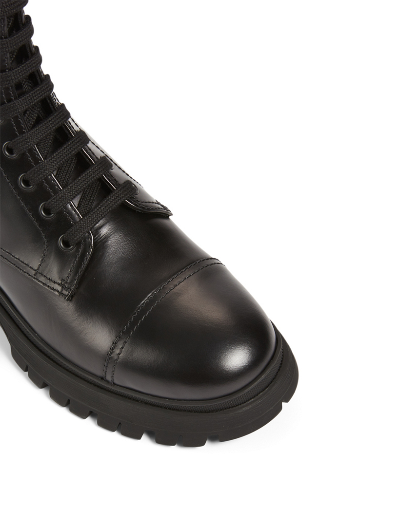 PRADA Leather Combat Boots | Holt Renfrew Canada