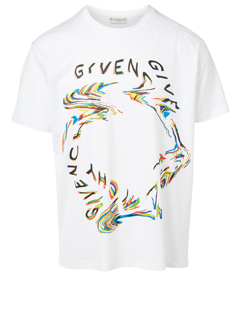GIVENCHY Cotton T-Shirt With Glitch Logo | Holt Renfrew Canada