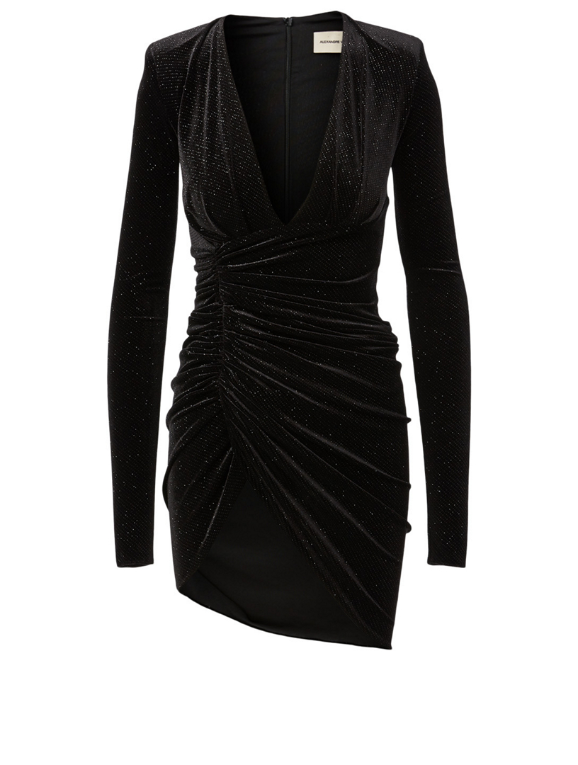 alexandre vauthier black velvet dress