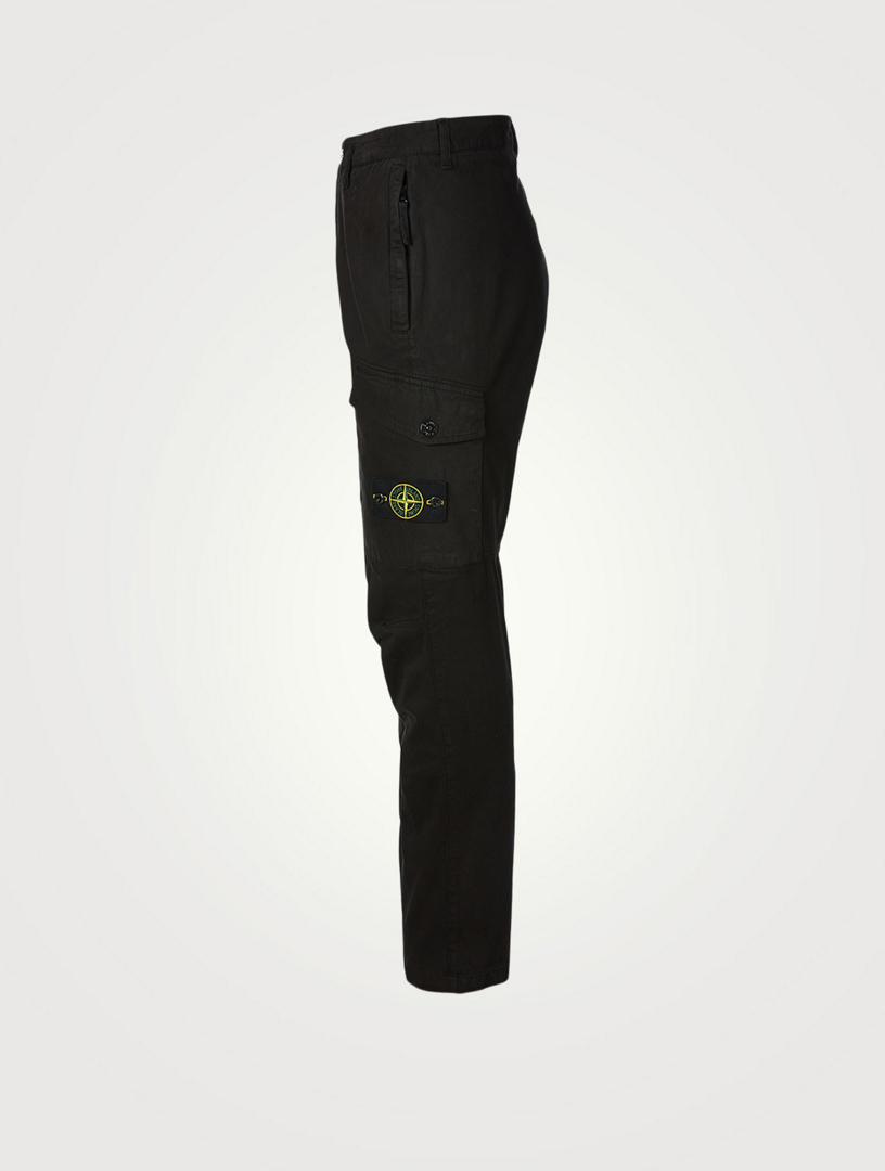 black tapered cargo pants mens