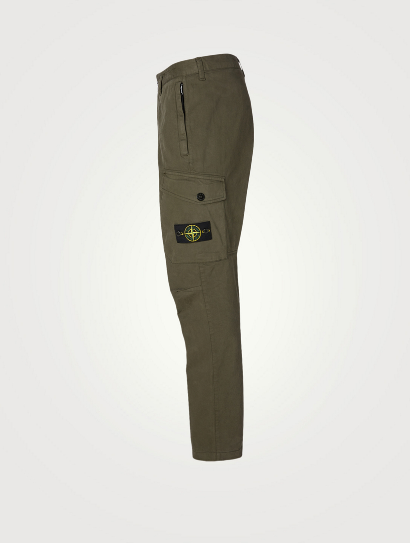 stone island tapered cargo trousers
