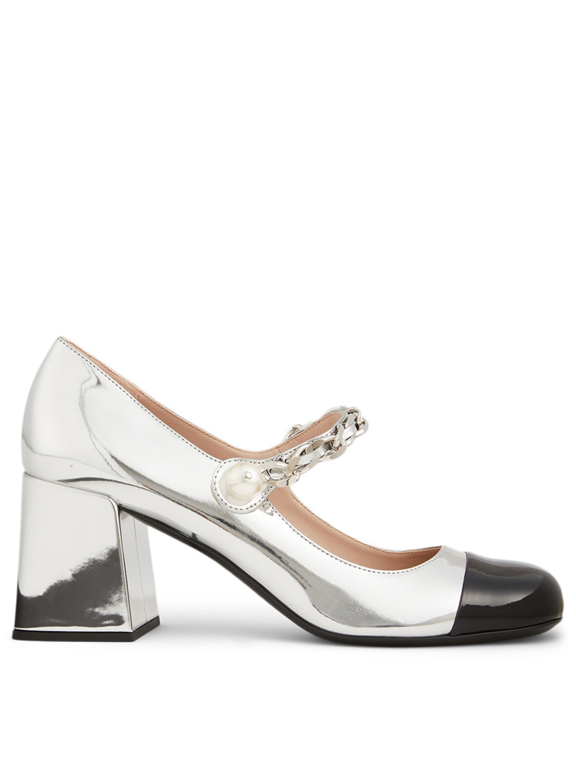metallic mary jane shoes