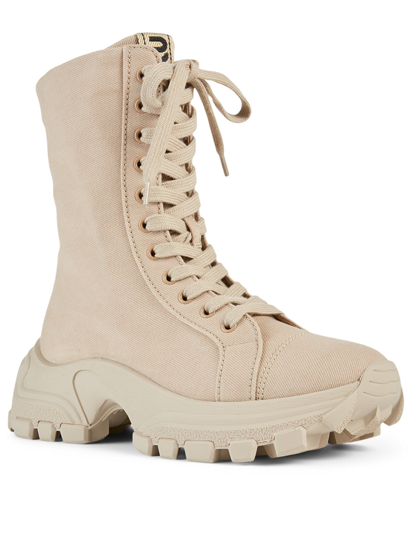 combat boots canvas