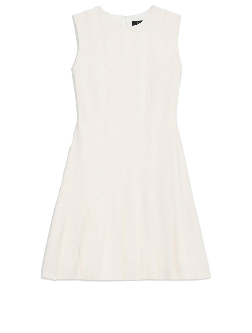 THEORY Crepe Pintuck Mini Dress | Holt Renfrew Canada