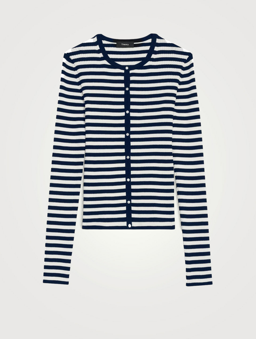 theory ribbed cardigan