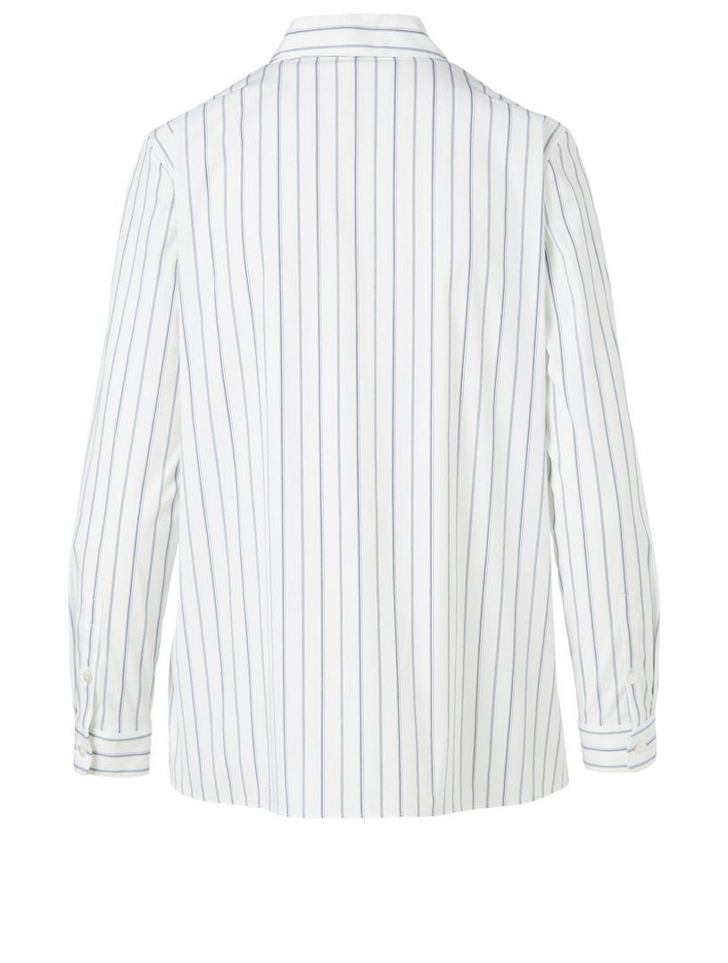 THEORY Cotton-Blend Trapeze Shirt In Striped Print | Holt Renfrew Canada