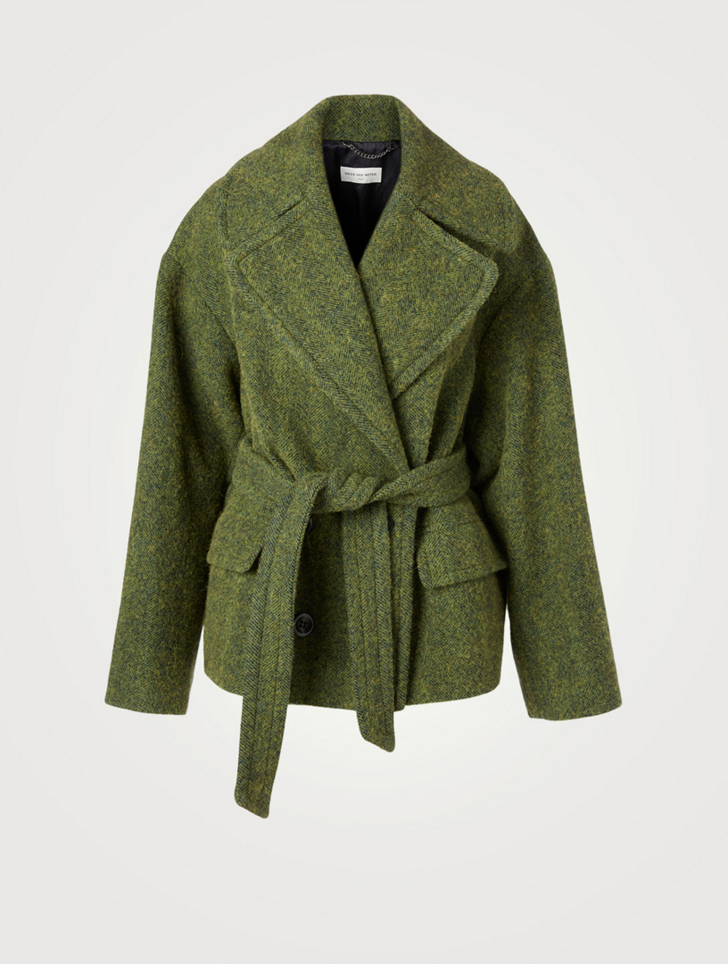 DRIES VAN NOTEN Rivieta Alpaca And Wool Belted Coat | Holt Renfrew