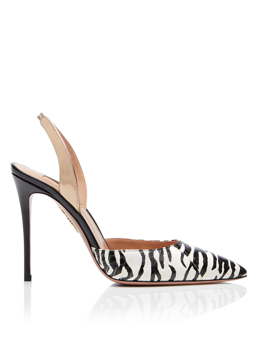 zebra print slingbacks