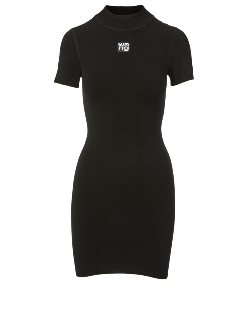 black bodycon tshirt dress