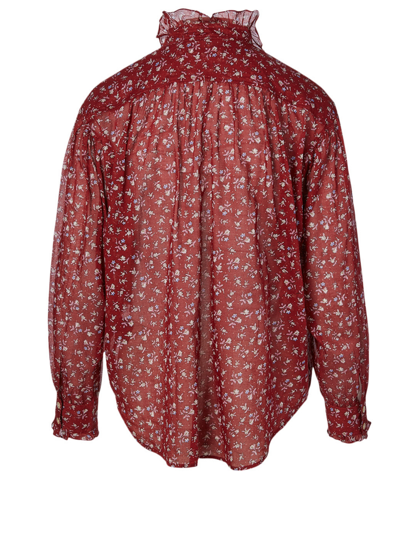 ISABEL MARANT ÉTOILE Pamias Cotton Blouse In Floral Print | Holt