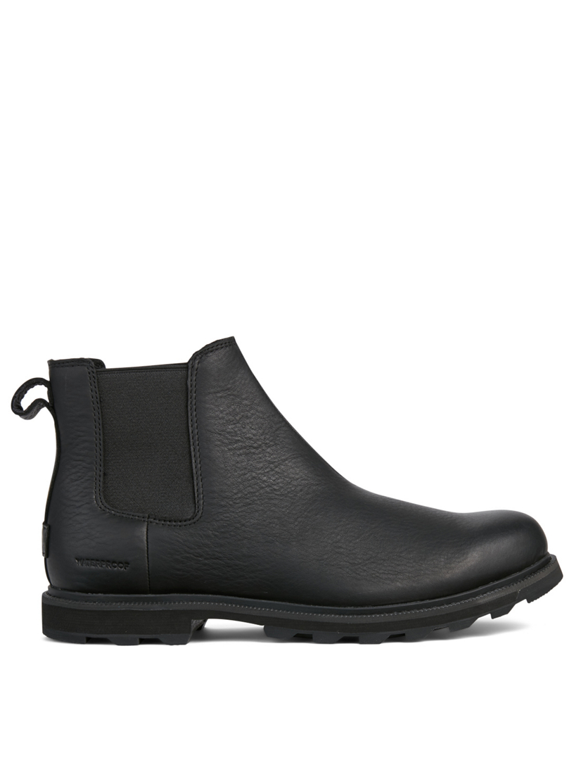sorel madson chelsea waterproof leather boots