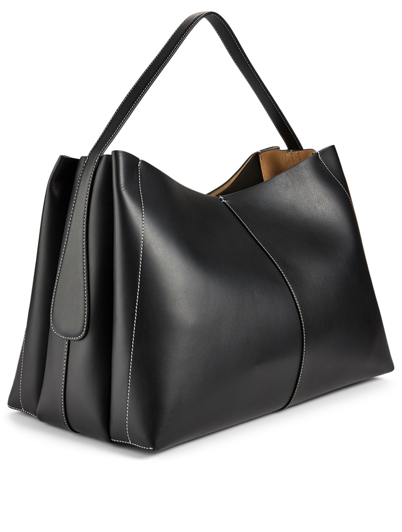 big leather tote bag