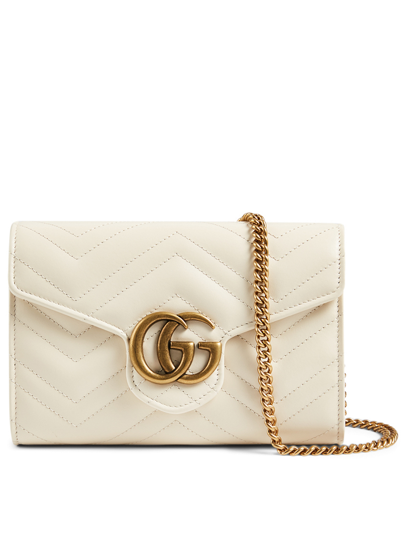 gg marmont leather chain bag