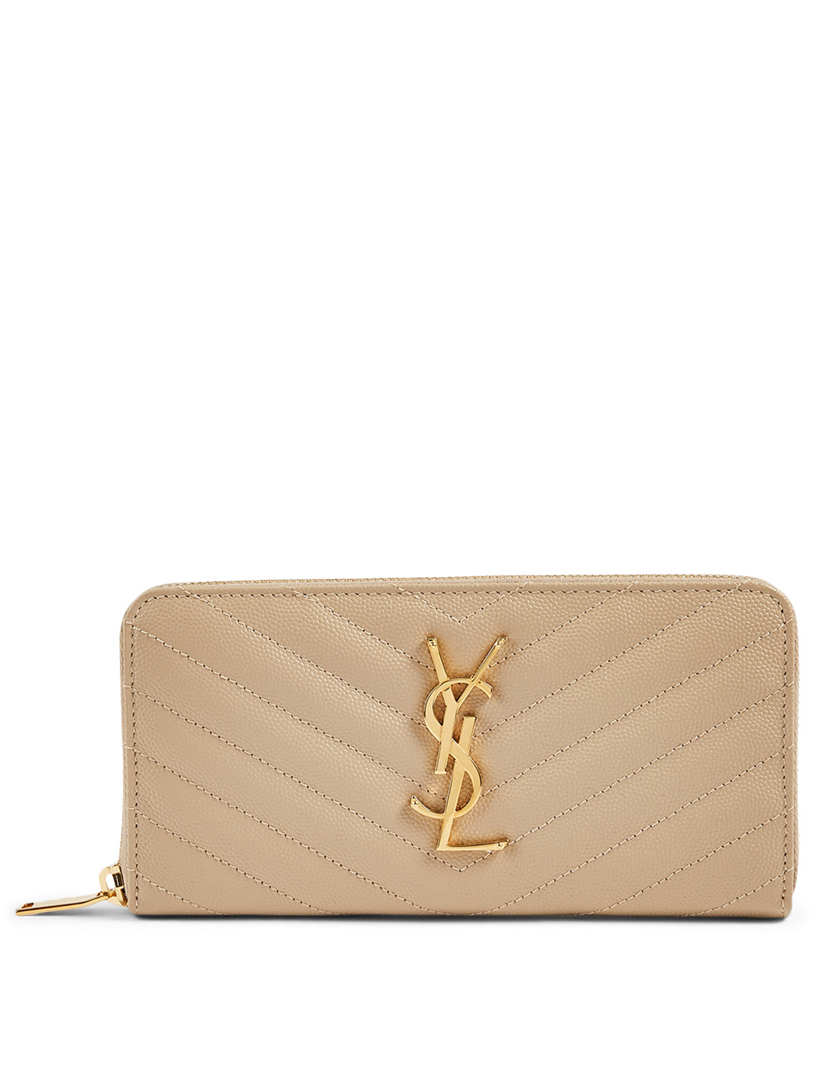 ysl wallet beige