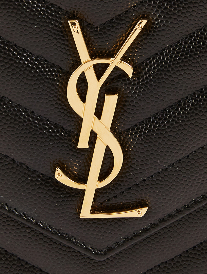 SAINT LAURENT YSL Monogram Leather Wristlet Pouch | Holt Renfrew Canada