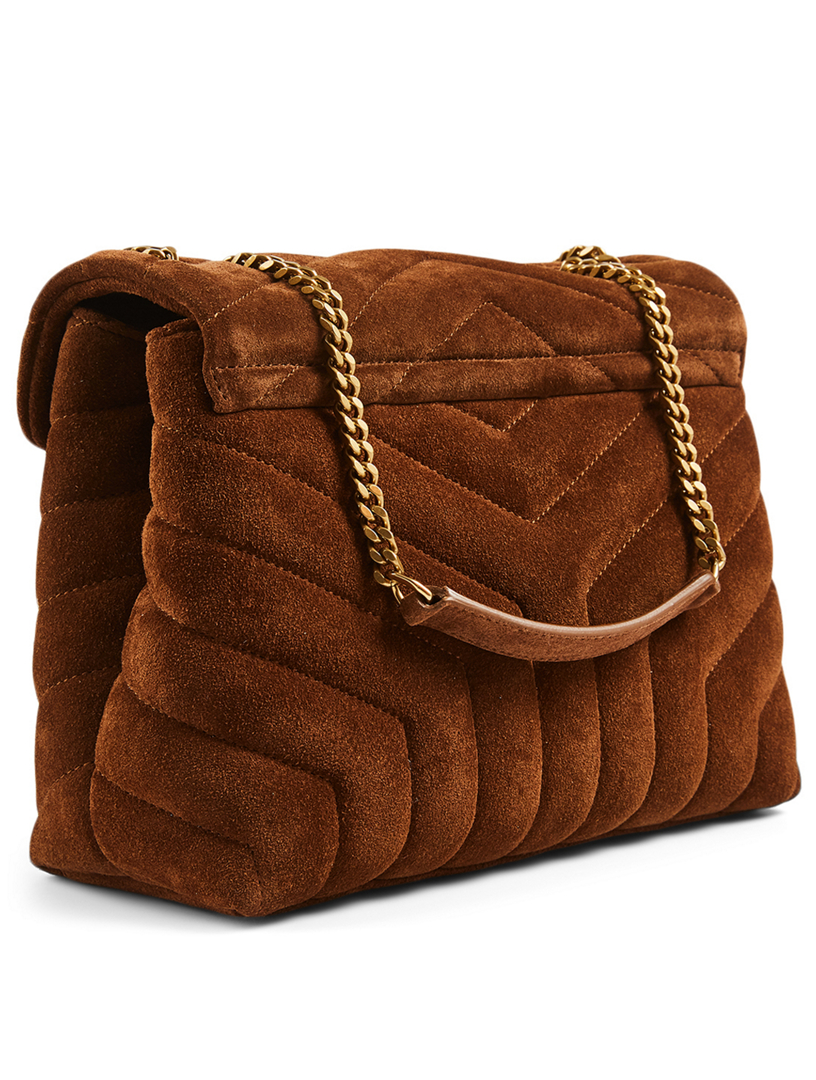 SAINT LAURENT Small Loulou YSL Monogram Leather Chain Bag Holt