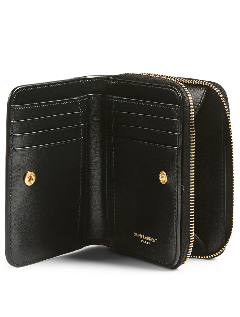 SAINT LAURENT Tiny YSL Monogram Leather Compact Wallet | Holt Renfrew ...