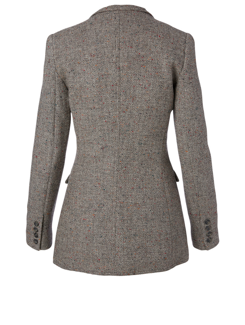 SMYTHE Wool Riding Blazer In Herringbone Print Holt Renfrew Canada