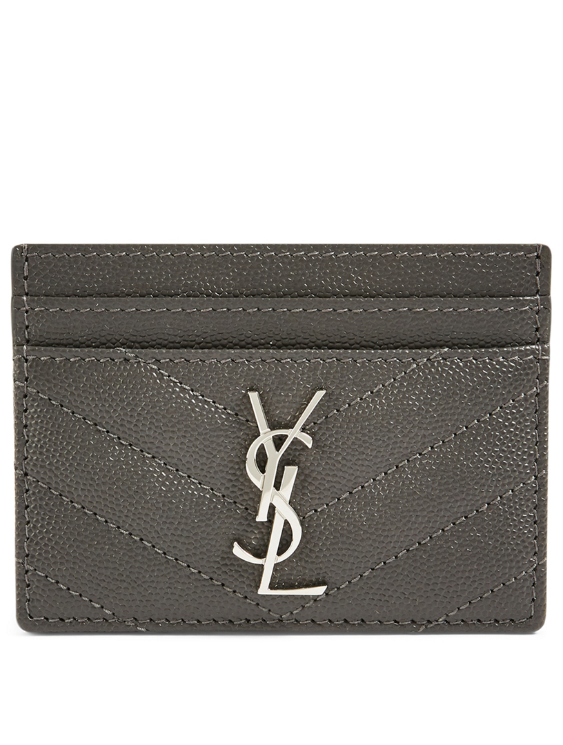 SAINT LAURENT YSL Monogram Leather Card Holder | Holt Renfrew Canada