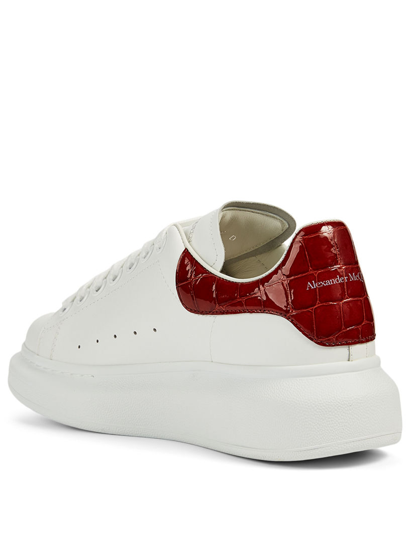 alexander mcqueen oversized triple strap leather sneakers