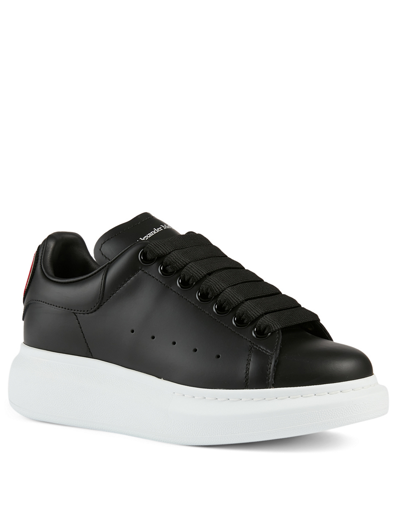 ALEXANDER MCQUEEN Oversized Leather Sneakers With Heart Tab Holt