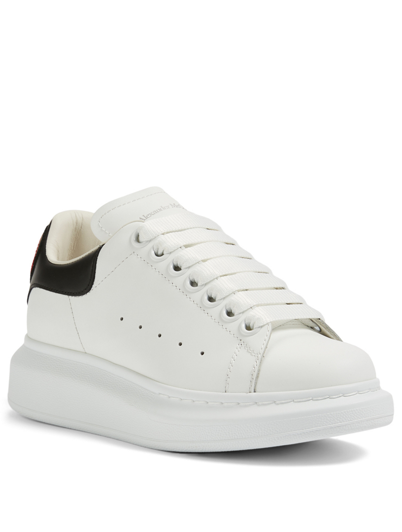 ALEXANDER MCQUEEN Oversized Leather Sneakers With Heart Tab | Holt ...