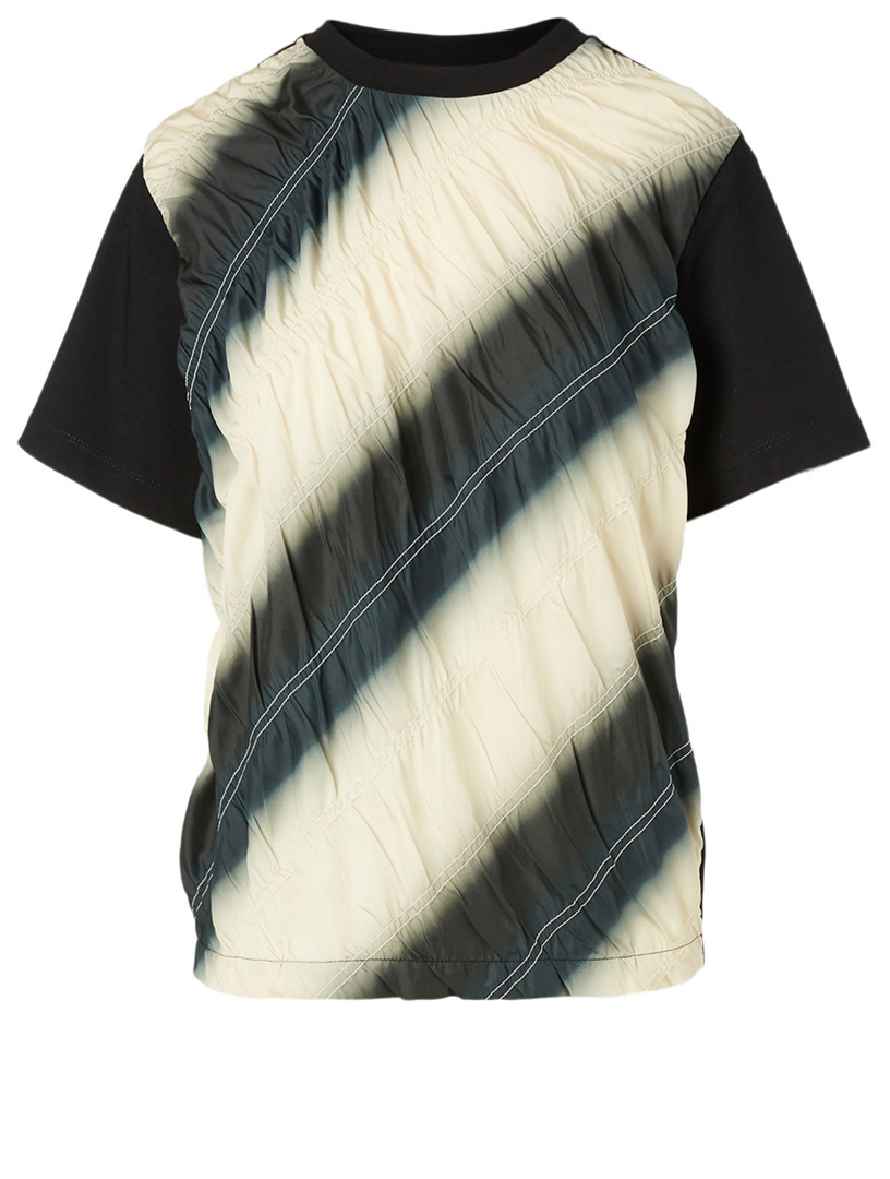 3.1 PHILLIP LIM Tee-shirt style parachute en coton à imprimé teint par immersion Femmes Multi