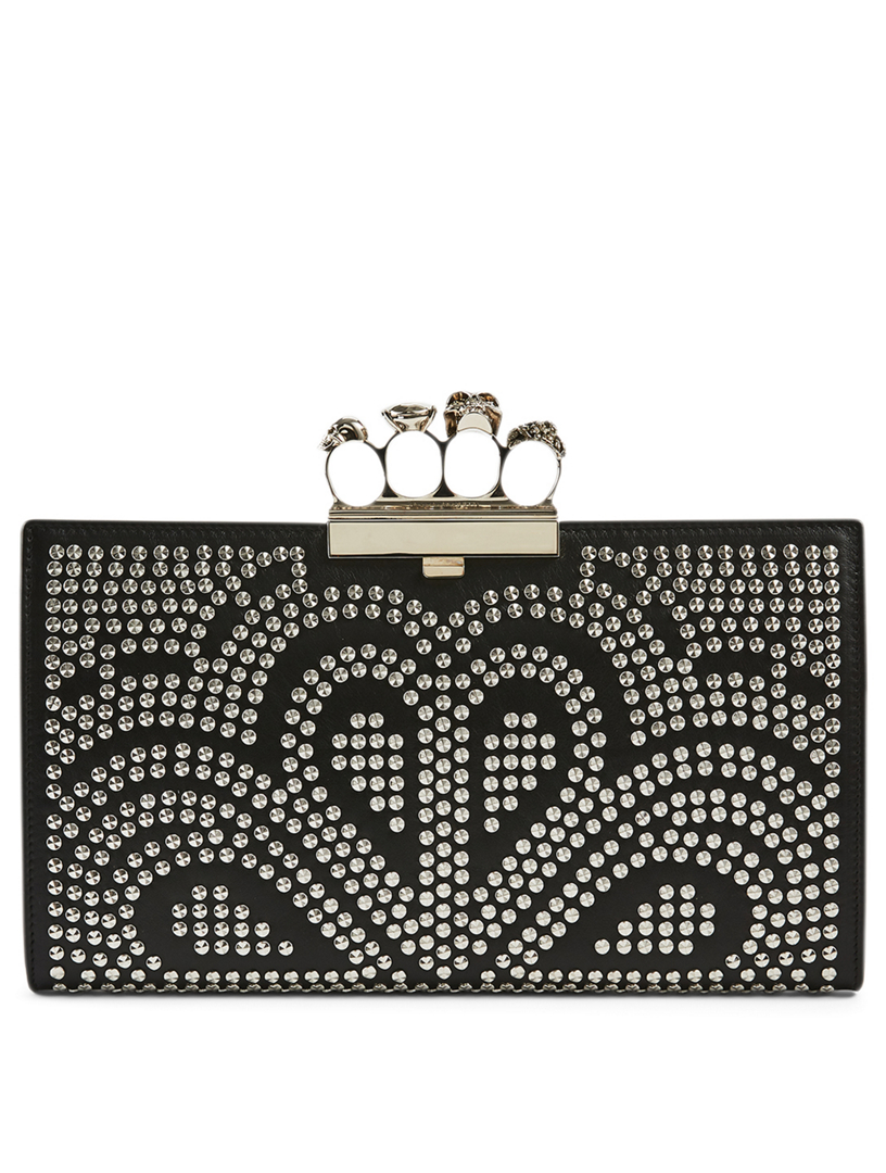 alexander mcqueen studded clutch